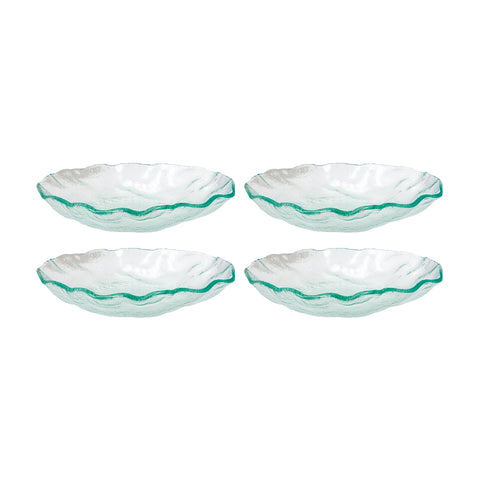Turgla Fusion Glass dia.8" h:2" 16 oz. Round Clear Glass Bowl