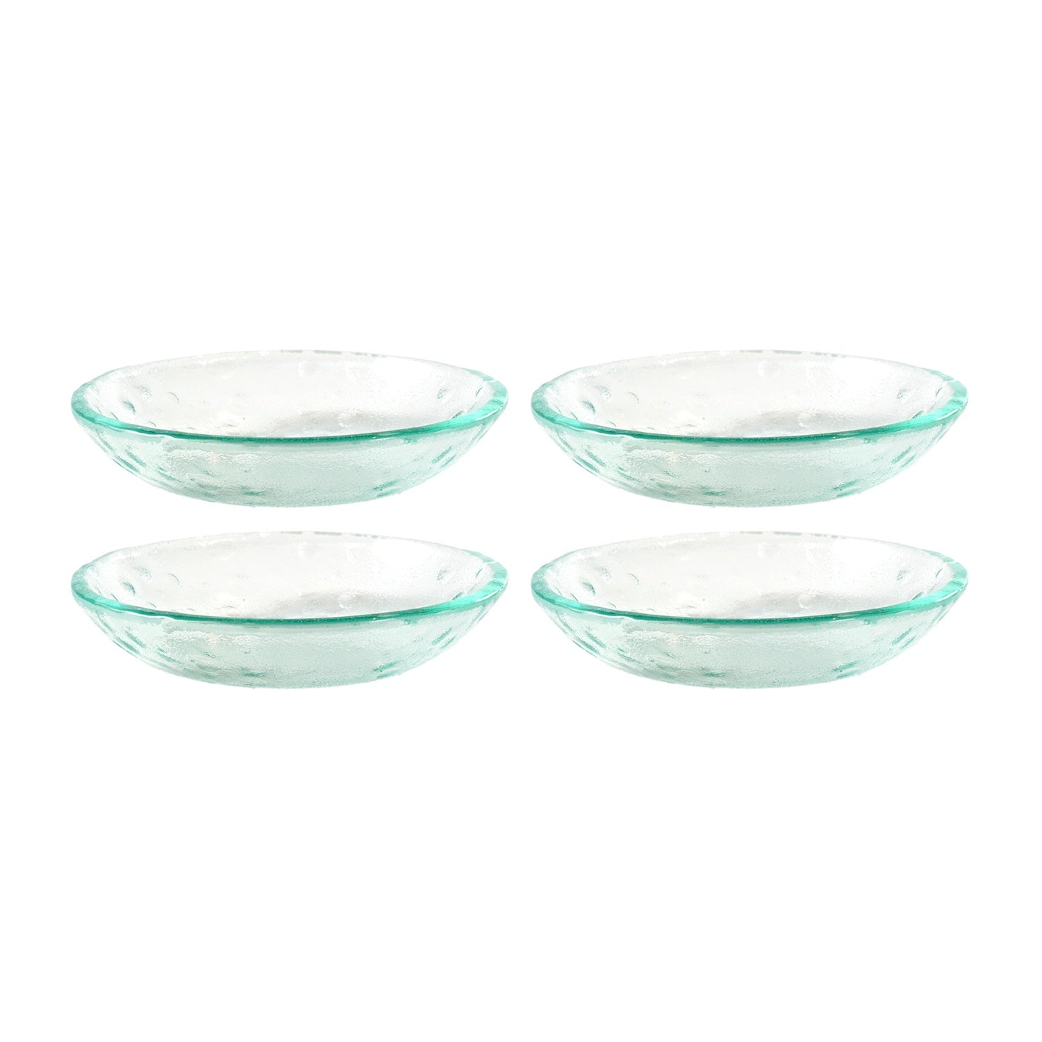 Glass Dinnerware dia.8.5" h:1.75" 20 oz. Round Clear Glass Bowl (Set of 4)