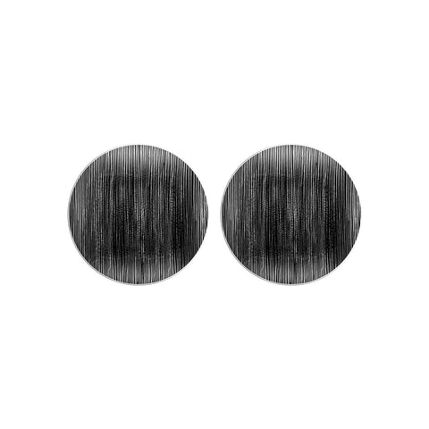 Turgla Fusion Glass dia.7.5" Round Black Glass Plate