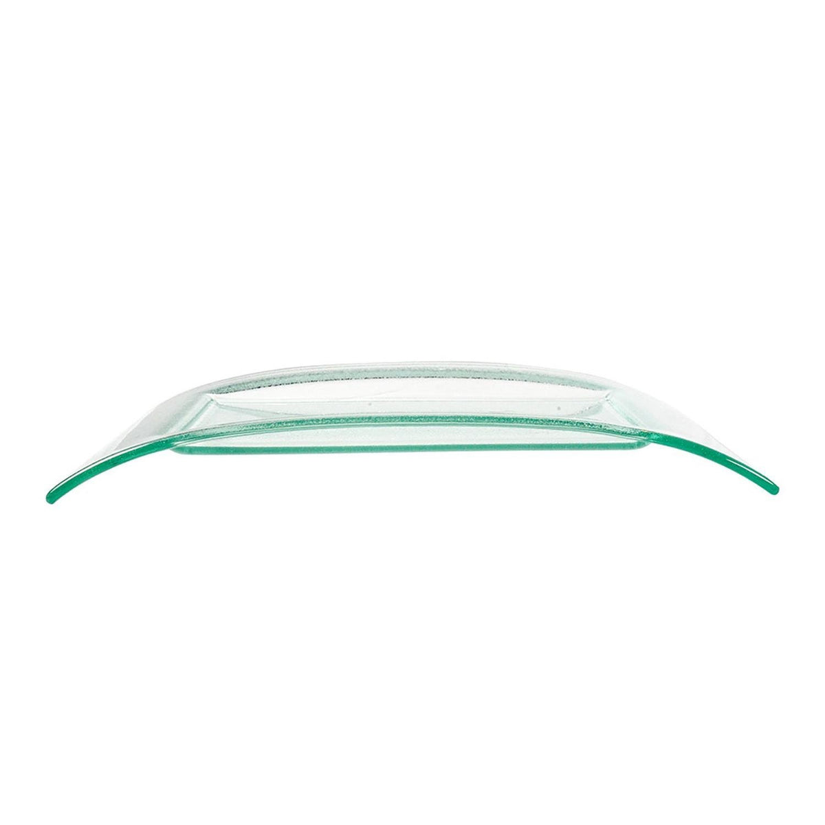 Turgla Fusion Glass 12" x 9.5" x h:1.5" Rectangular Clear Glass Platter (1 each)