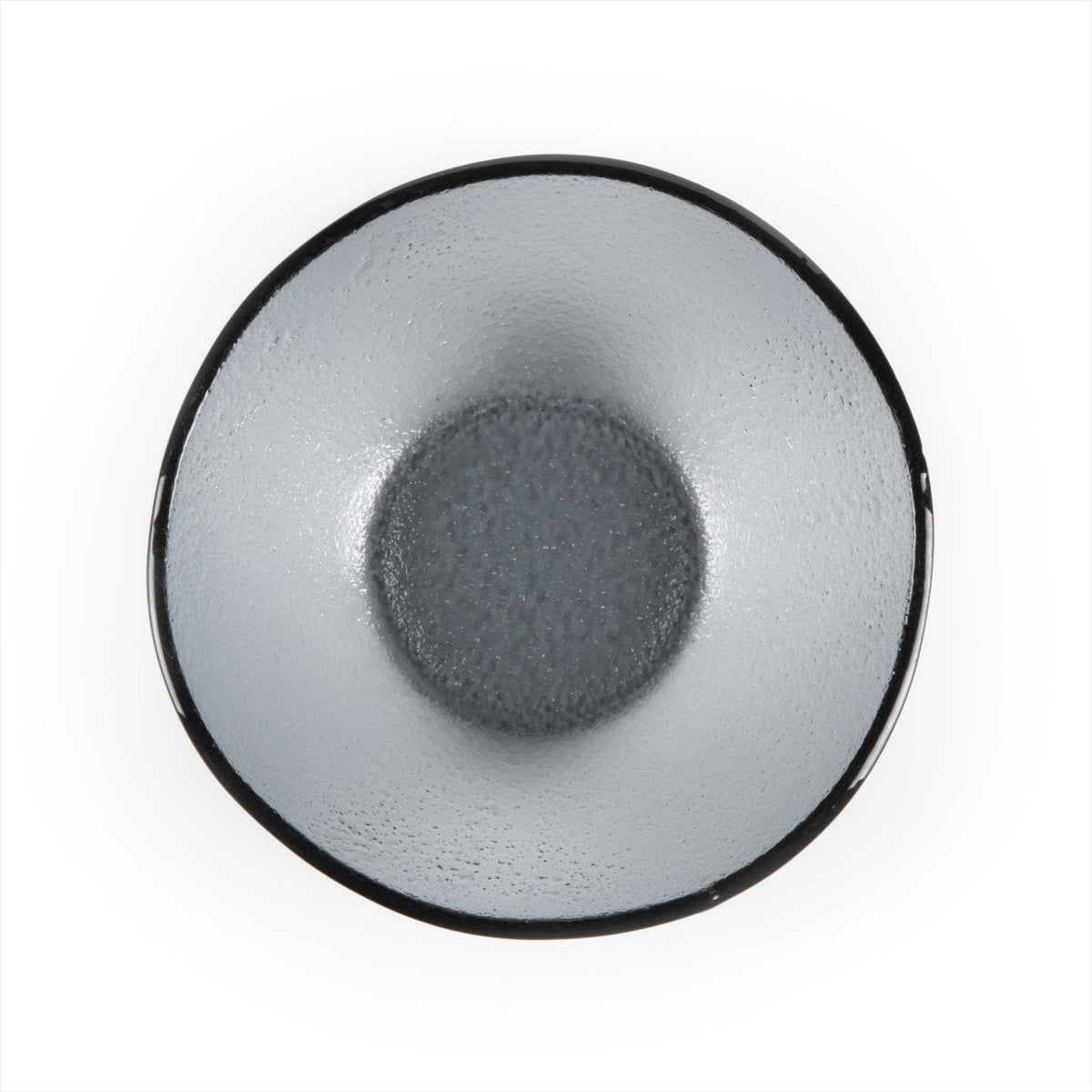 Turgla Fusion Glass dia.7.5" h:2.75" 20 oz. Round Charcoal Glass Bowl (1 each)