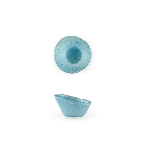 Glass Dinnerware dia.2.75" h:1.5" 2 oz. Round Blue Glass Ramekin (Set of 6)