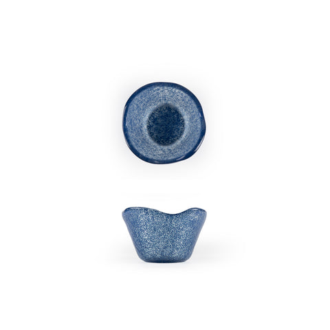Glass Dinnerware dia.2.75" h:1.5" 2 oz. Round Blue Glass Ramekin (Set of 6)