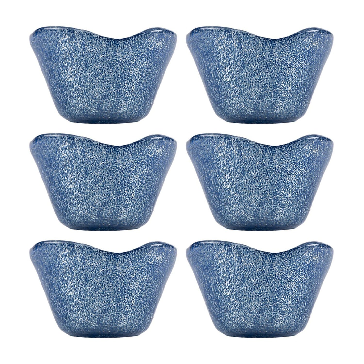 Glass Dinnerware dia.2.75" h:1.5" 2 oz. Round Blue Glass Ramekin (Set of 6)