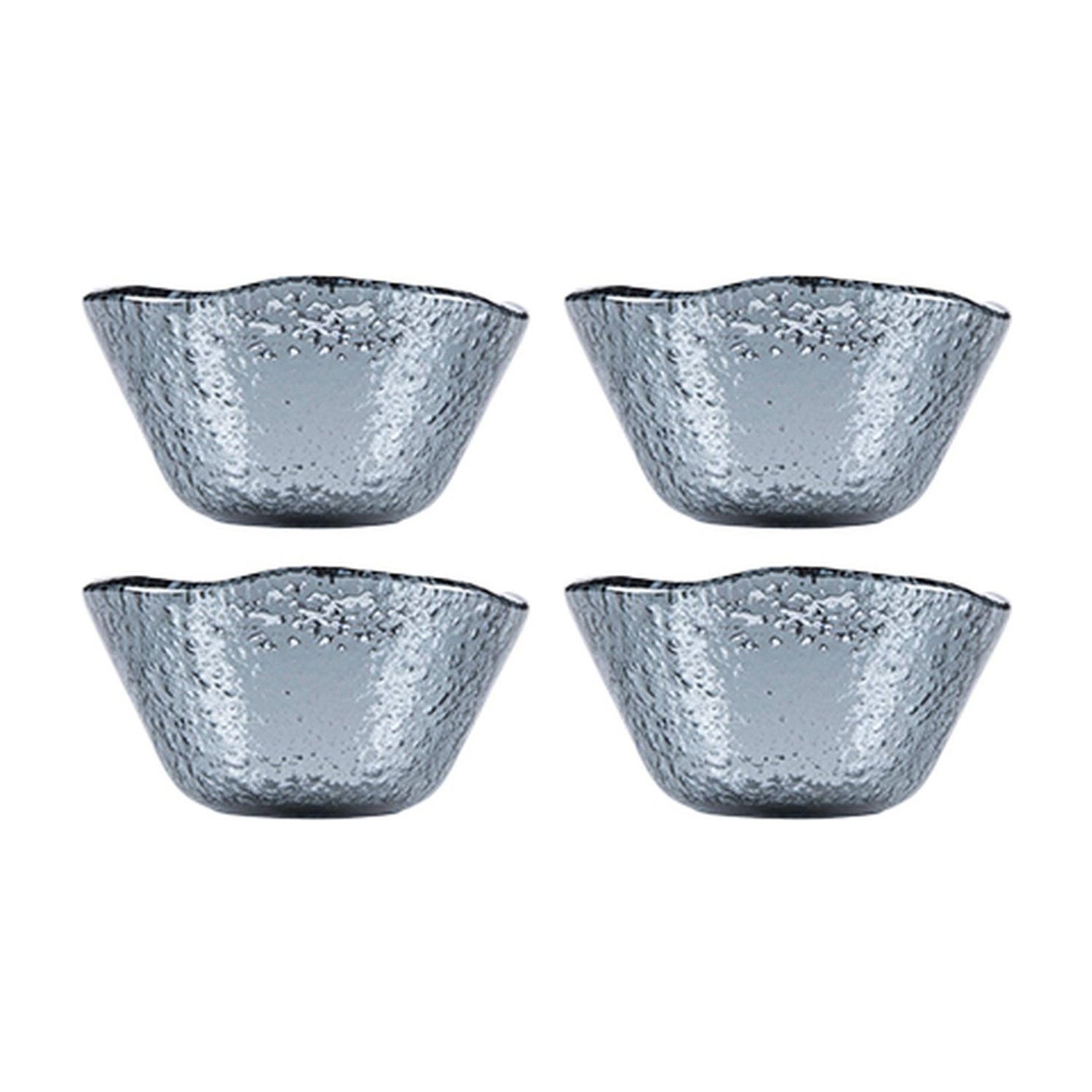Turgla Fusion Glass dia.3.25" h:2" 4 oz. Round Charcoal Glass Ramekin (Set of 4)