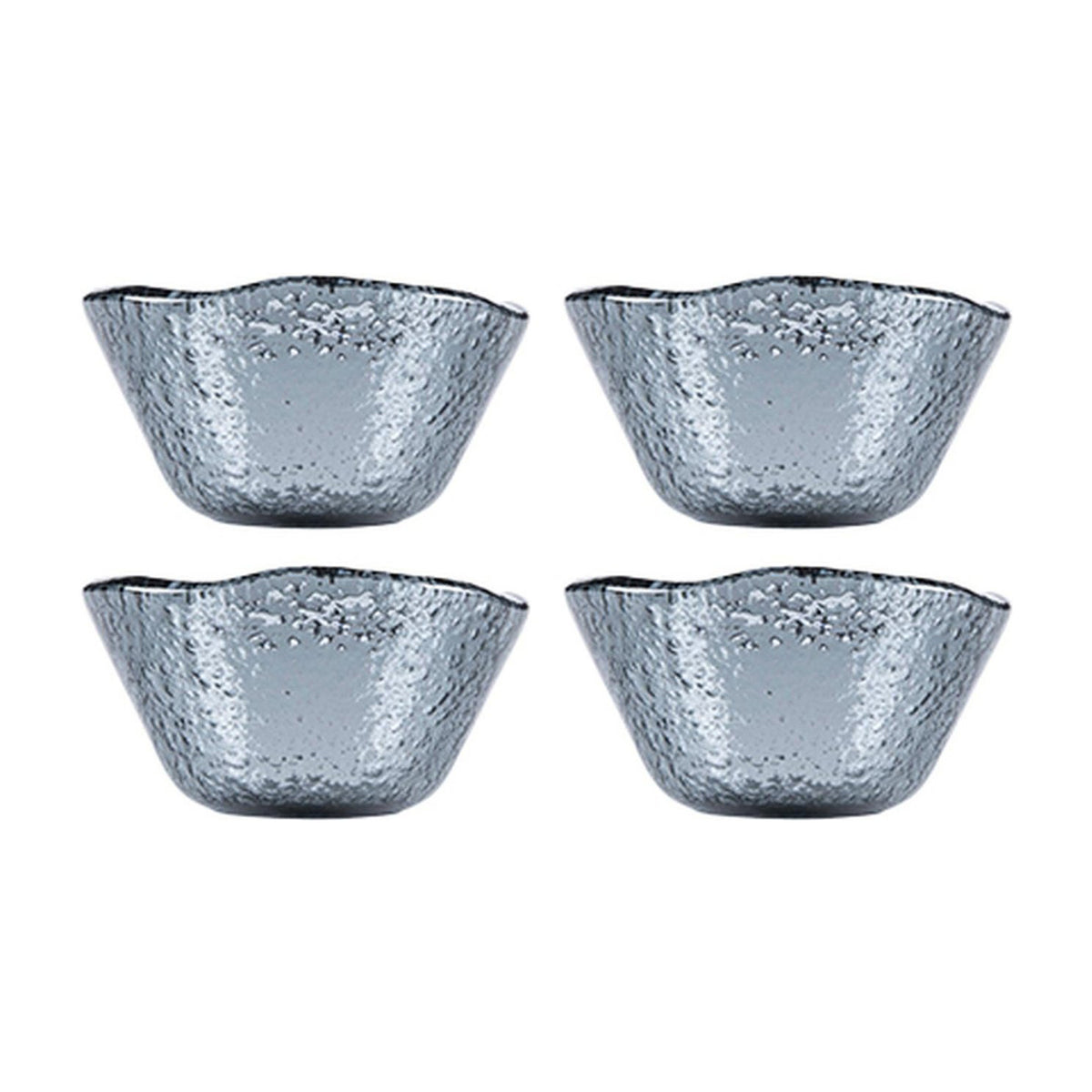 Turgla Fusion Glass dia.3.25" h:2" 4 oz. Round Charcoal Glass Ramekin (Set of 4)