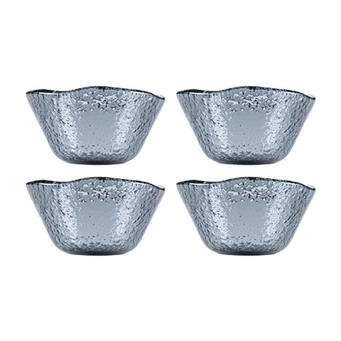 Turgla Fusion Glass dia.3.25" h:2" 4 oz. Round Charcoal Glass Ramekin (Set of 4)