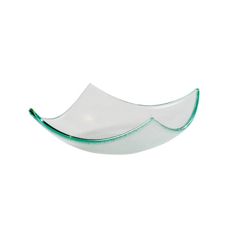 Turgla Fusion Glass 5.75" x 5.75" x h:2" 7 oz. Square Clear Glass Bowl (Set of 4)