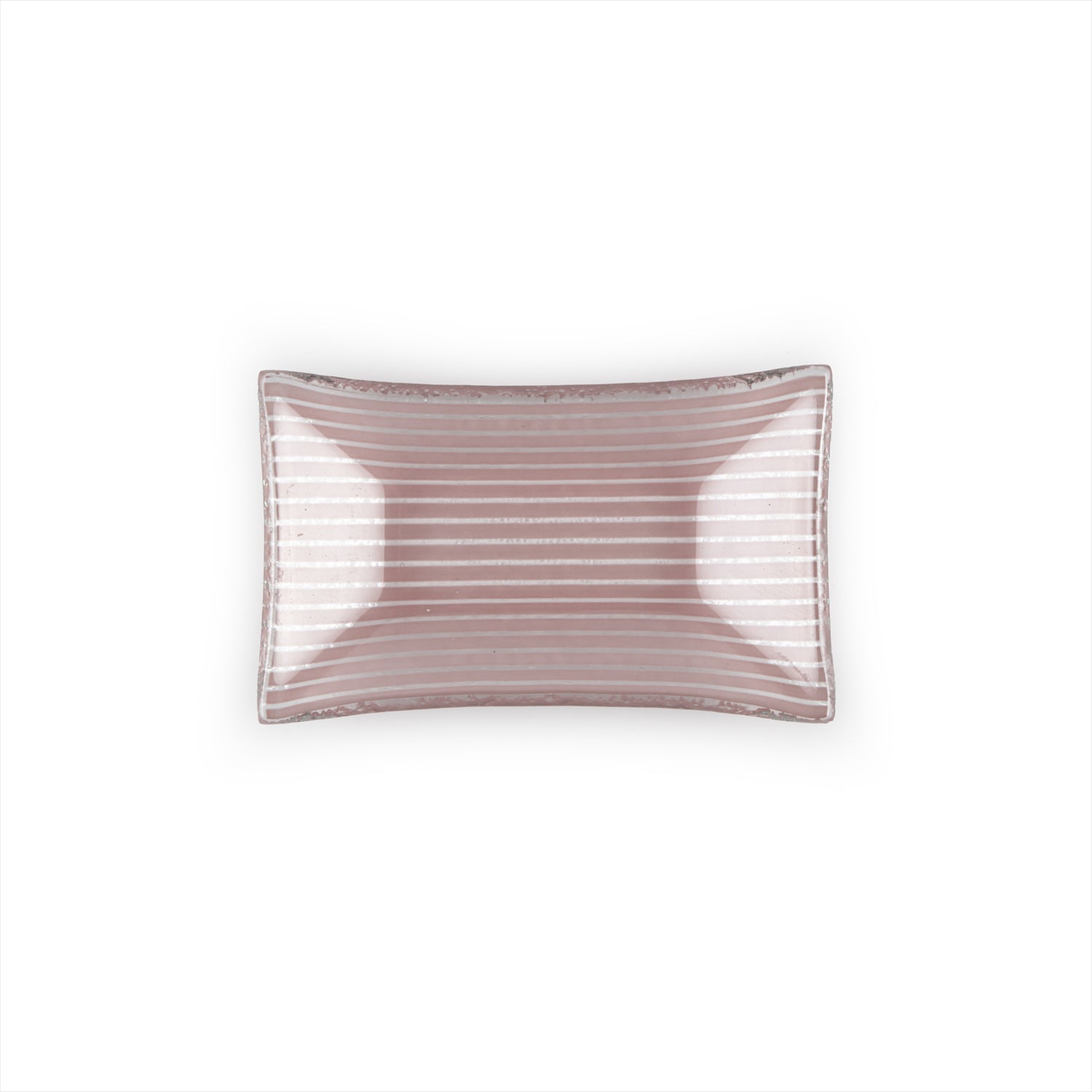 Glass Dinnerware 4.25" x 2.5" x h:0.5" 1 oz. Rectangular Pink Purple Glass Ramekin (Set of 6)