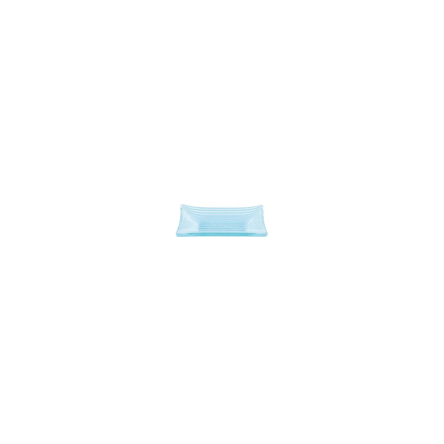 Glass Dinnerware 4.25" x 2.5" x h:0.5" 1 oz. Rectangular Blue Glass Ramekin (Set of 6)