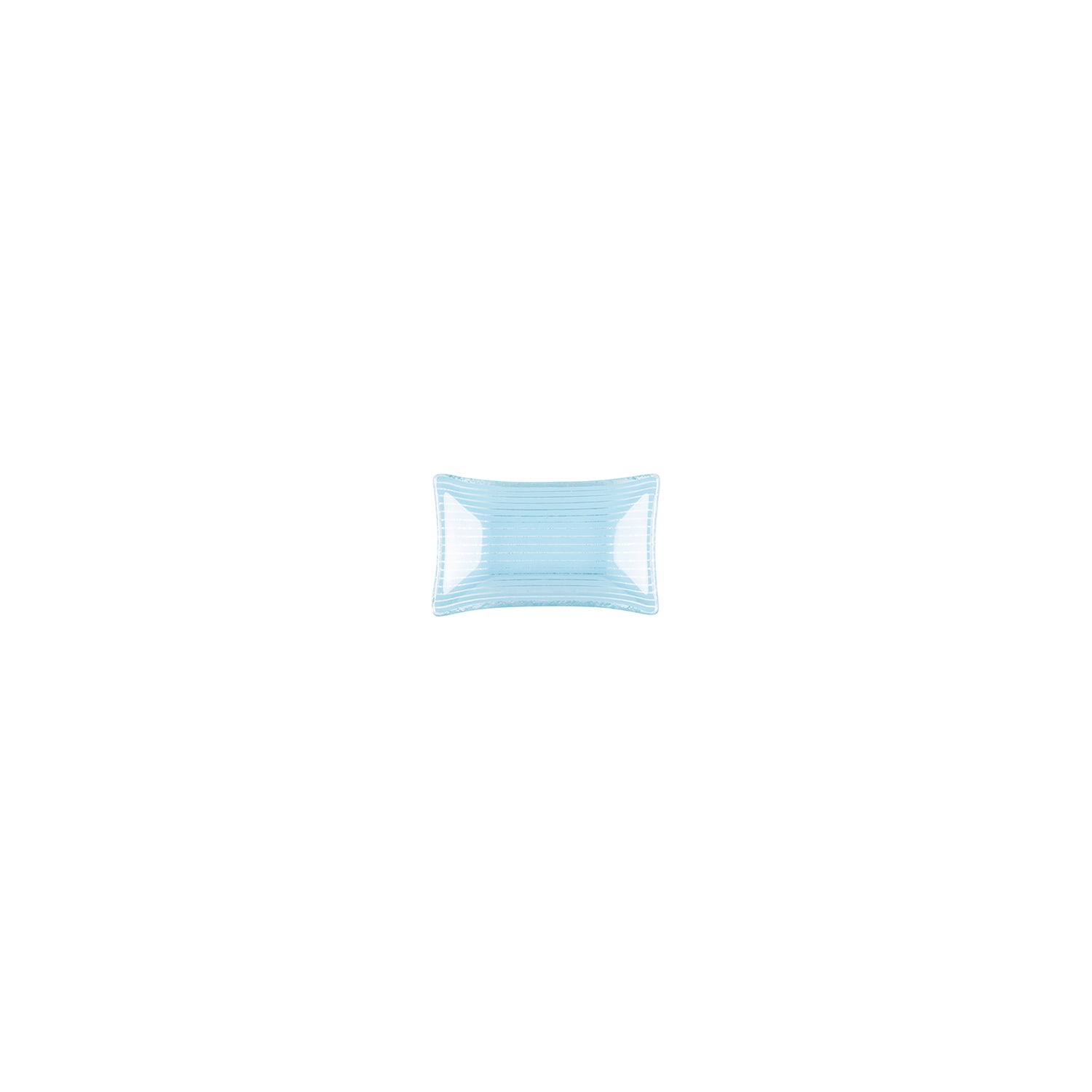 Glass Dinnerware 4.25" x 2.5" x h:0.5" 1 oz. Rectangular Blue Glass Ramekin (Set of 6)