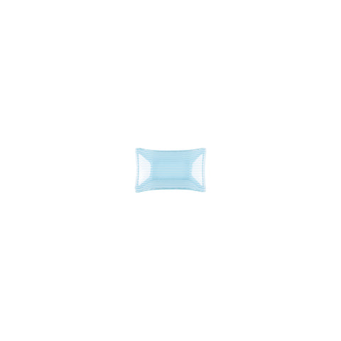 Glass Dinnerware 4.25" x 2.5" x h:0.5" 1 oz. Rectangular Blue Glass Ramekin (Set of 6)