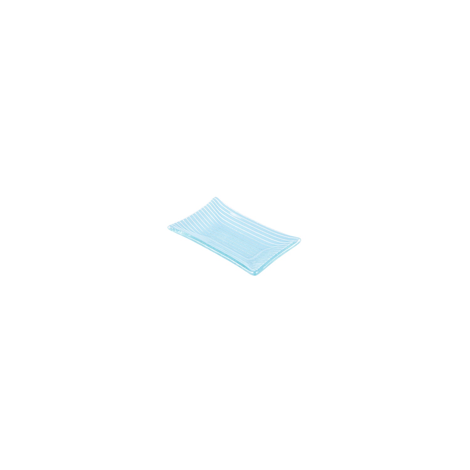 Glass Dinnerware 4.25" x 2.5" x h:0.5" 1 oz. Rectangular Blue Glass Ramekin (Set of 6)