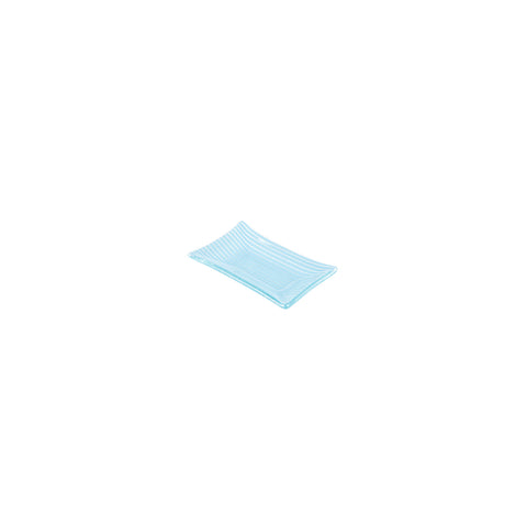 Glass Dinnerware 4.25" x 2.5" x h:0.5" 1 oz. Rectangular Blue Glass Ramekin (Set of 6)