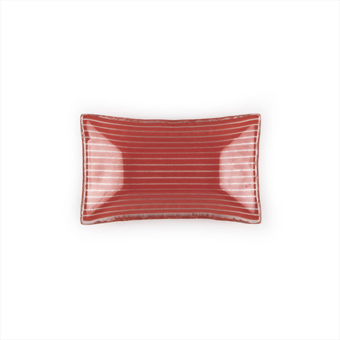 Glass Dinnerware 4.25" x 2.5" x h:0.5" 1 oz. Rectangular Red Glass Ramekin (Set of 6)