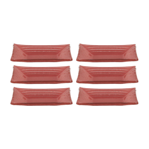 Glass Dinnerware 4.25" x 2.5" x h:0.5" 1 oz. Rectangular Red Glass Ramekin (Set of 6)