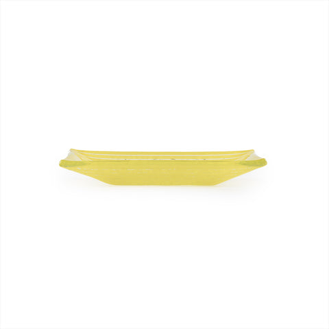 Glass Dinnerware 4.25" x 2.5" x h:0.5" 1 oz. Rectangular Yellow Glass Ramekin (Set of 6)