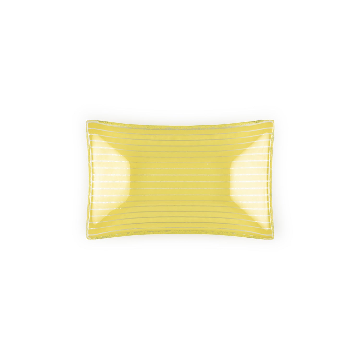 Glass Dinnerware 4.25" x 2.5" x h:0.5" 1 oz. Rectangular Yellow Glass Ramekin (Set of 6)