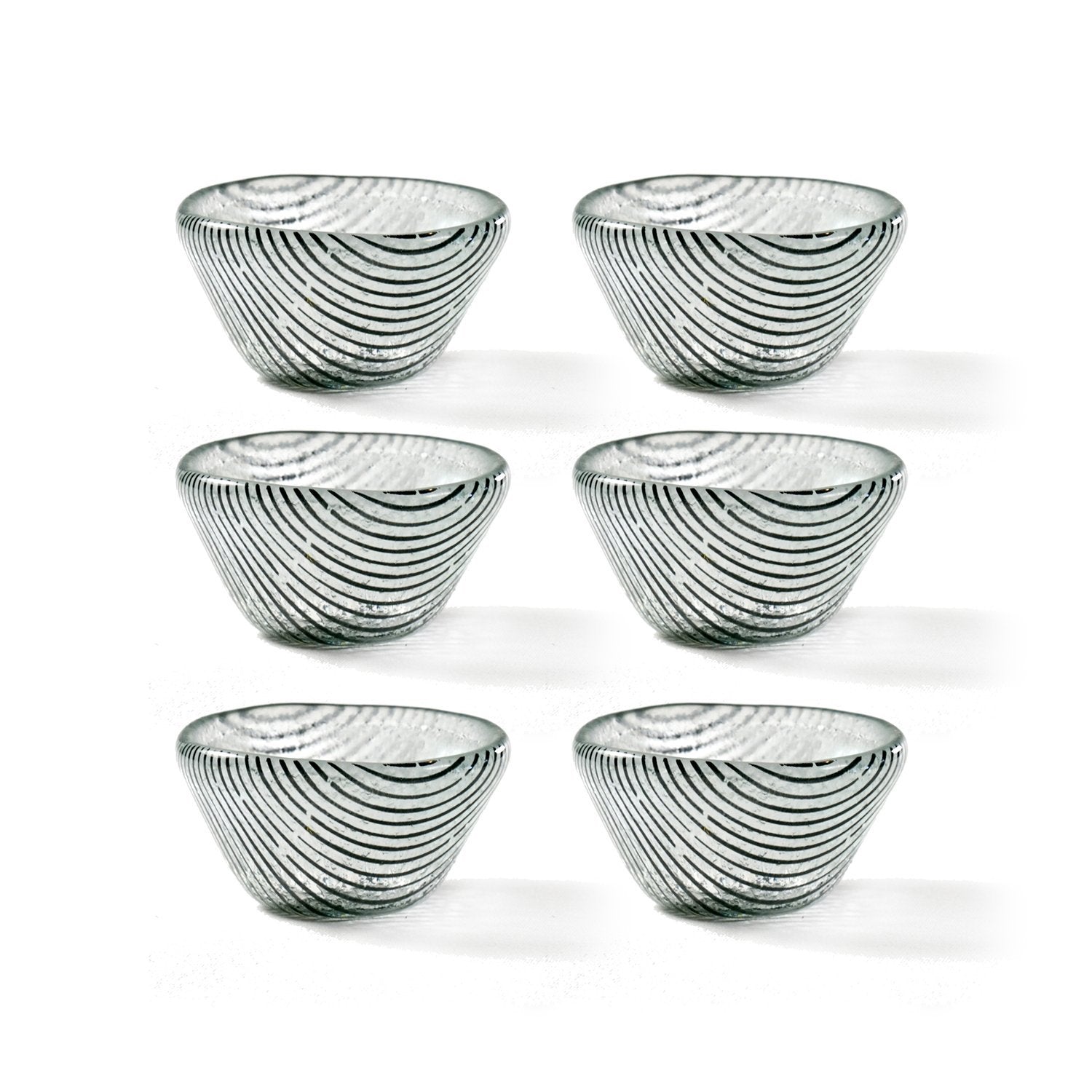 Turgla Fusion Glass dia.2.75" h:1.5" 2 oz. Round Black Glass Ramekin (Set of 6)