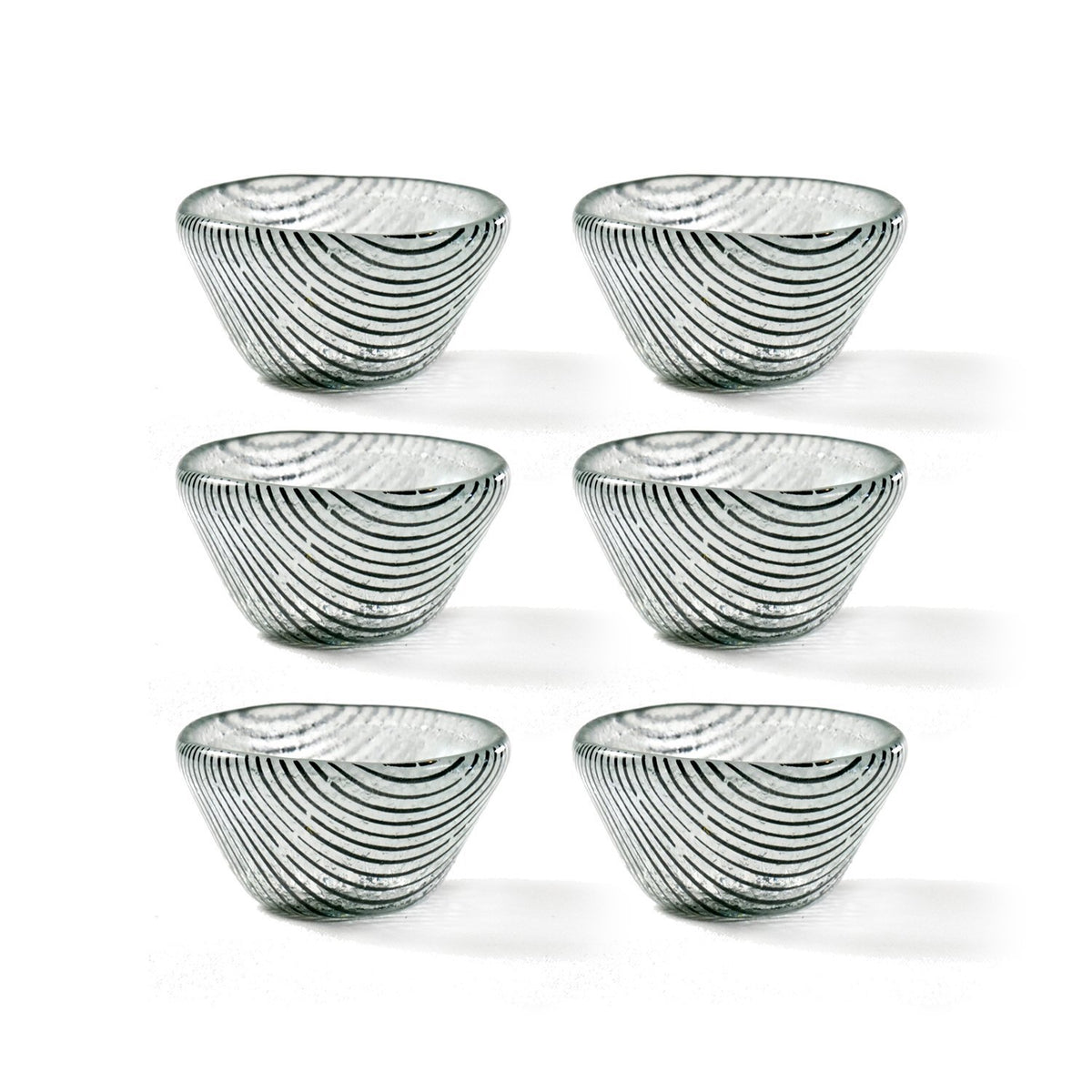 Turgla Fusion Glass dia.2.75" h:1.5" 2 oz. Round Black Glass Ramekin (Set of 6)