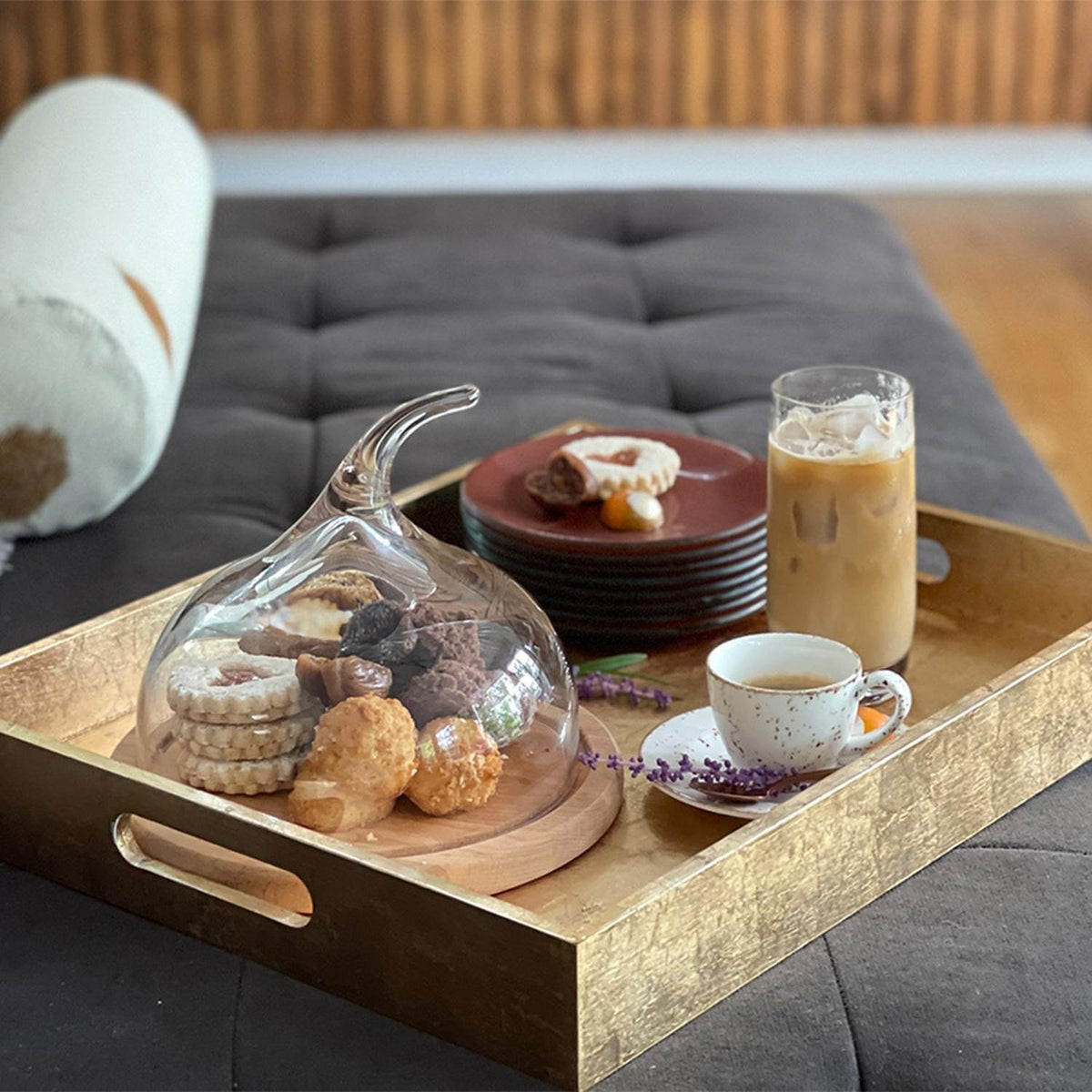 Senses™ Small Glass Dome with Wood Base (1 each)