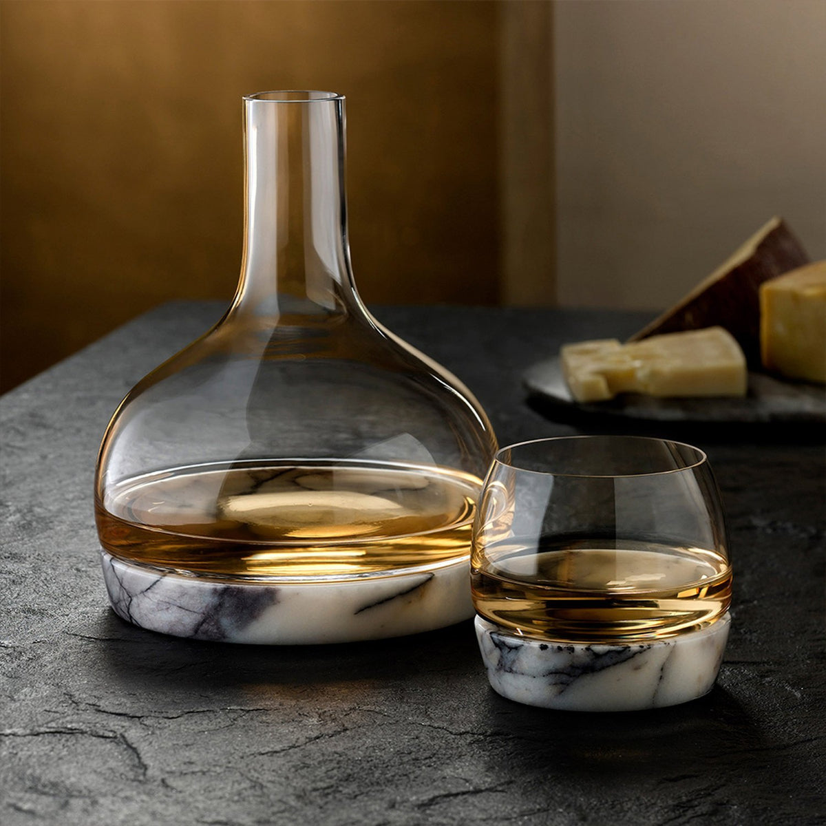 Chill Crystal Carafe with Marble Base