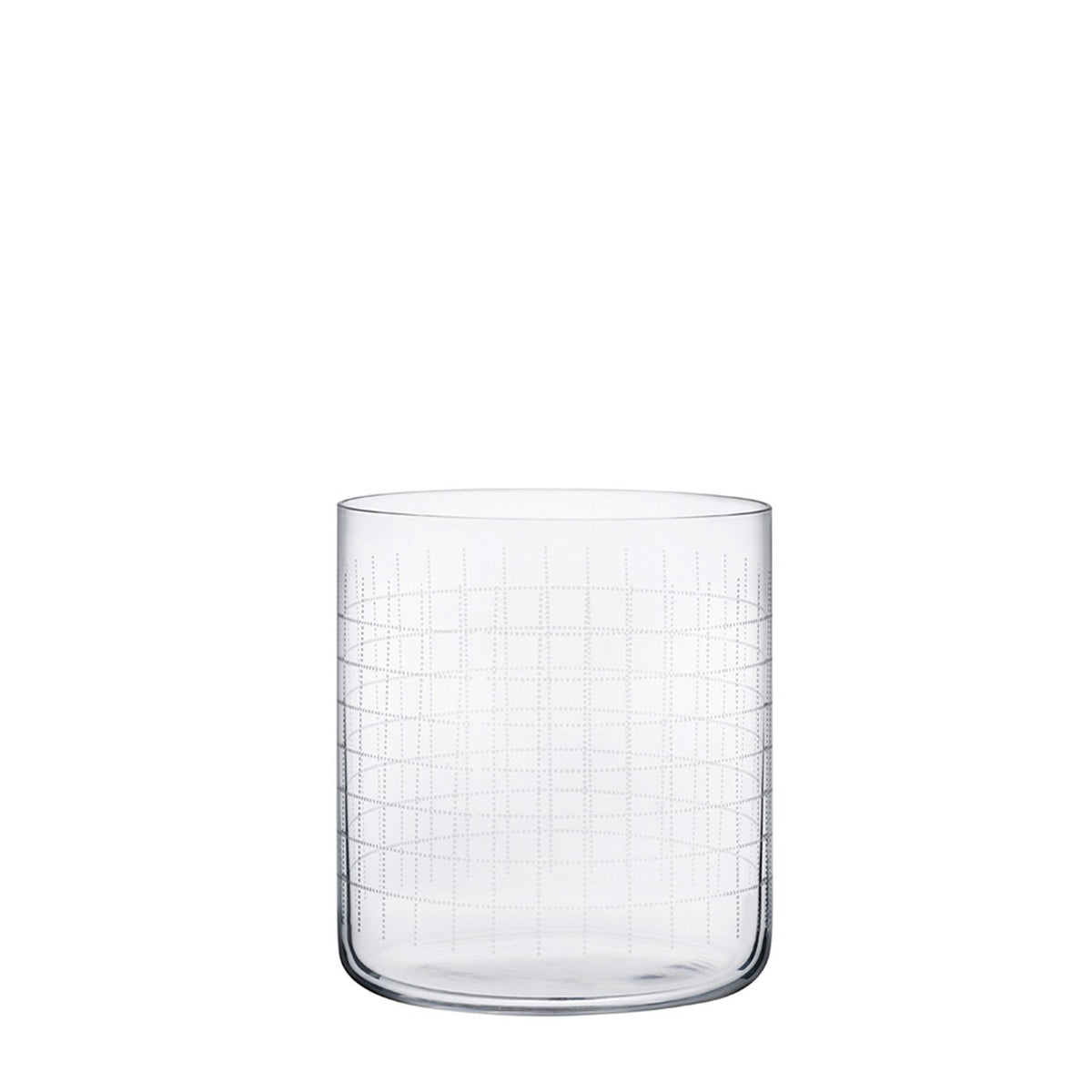 Finesse Grid 10 oz. Crystal Whiskey Glasses (Set of 4)