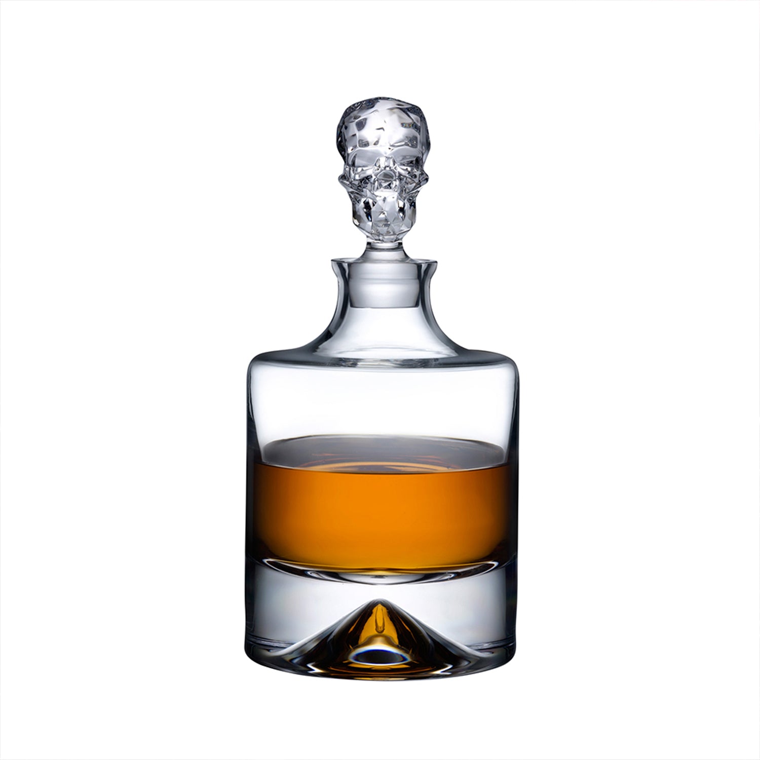 Shade Crystal Whiskey Bottle with Crystal Skull Stopper