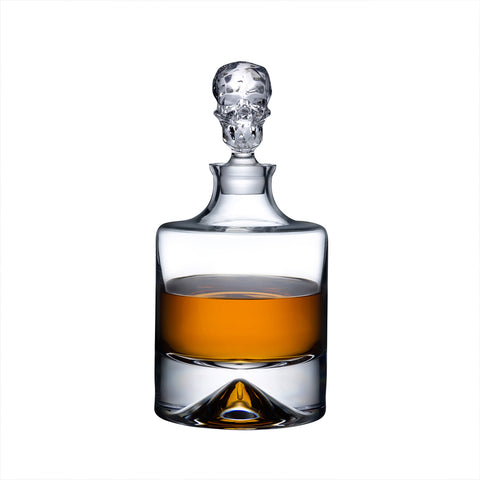 Shade Crystal Whiskey Bottle with Crystal Skull Stopper