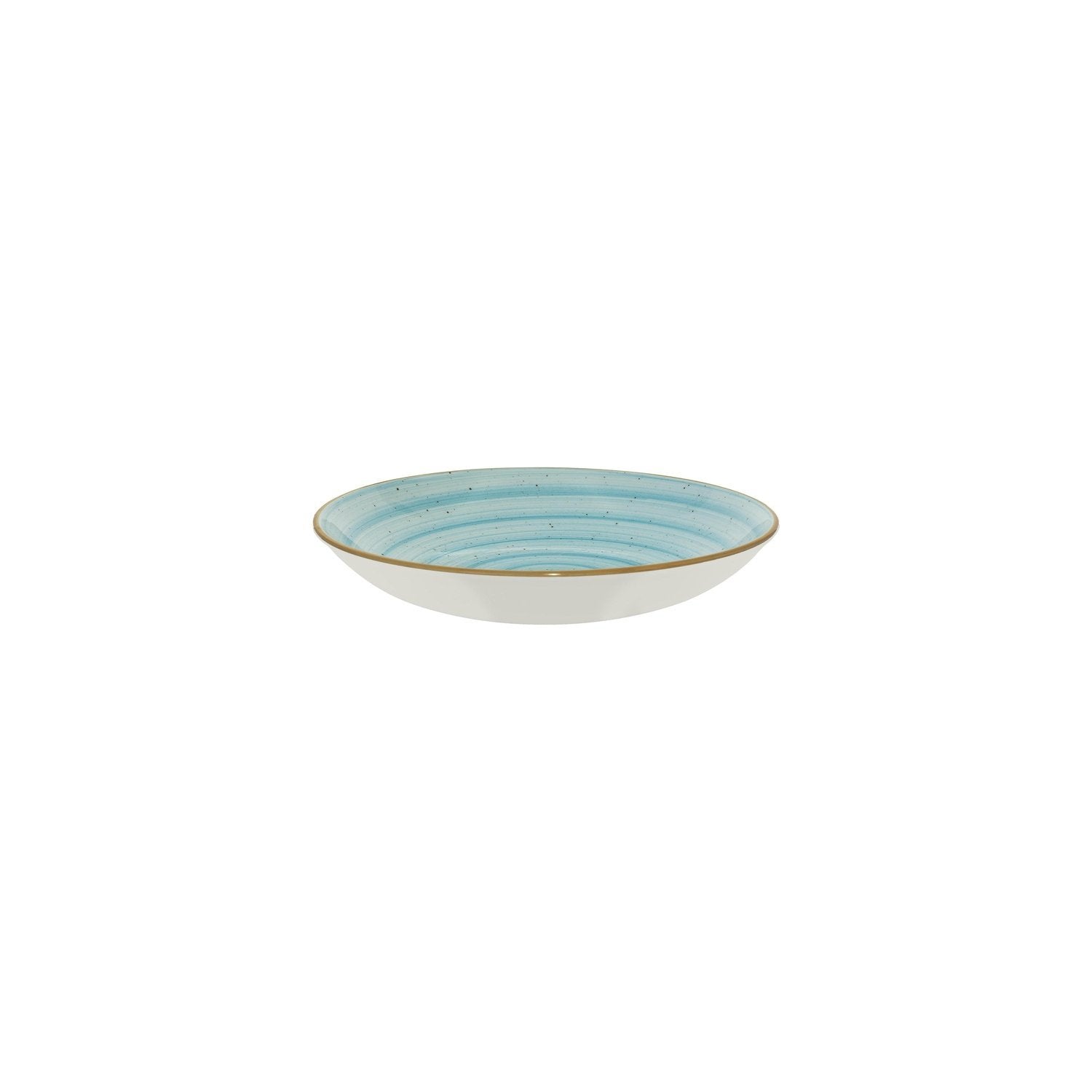 Aqua dia.9" h:2" 34 oz. Round Blue Vitrified Bowl