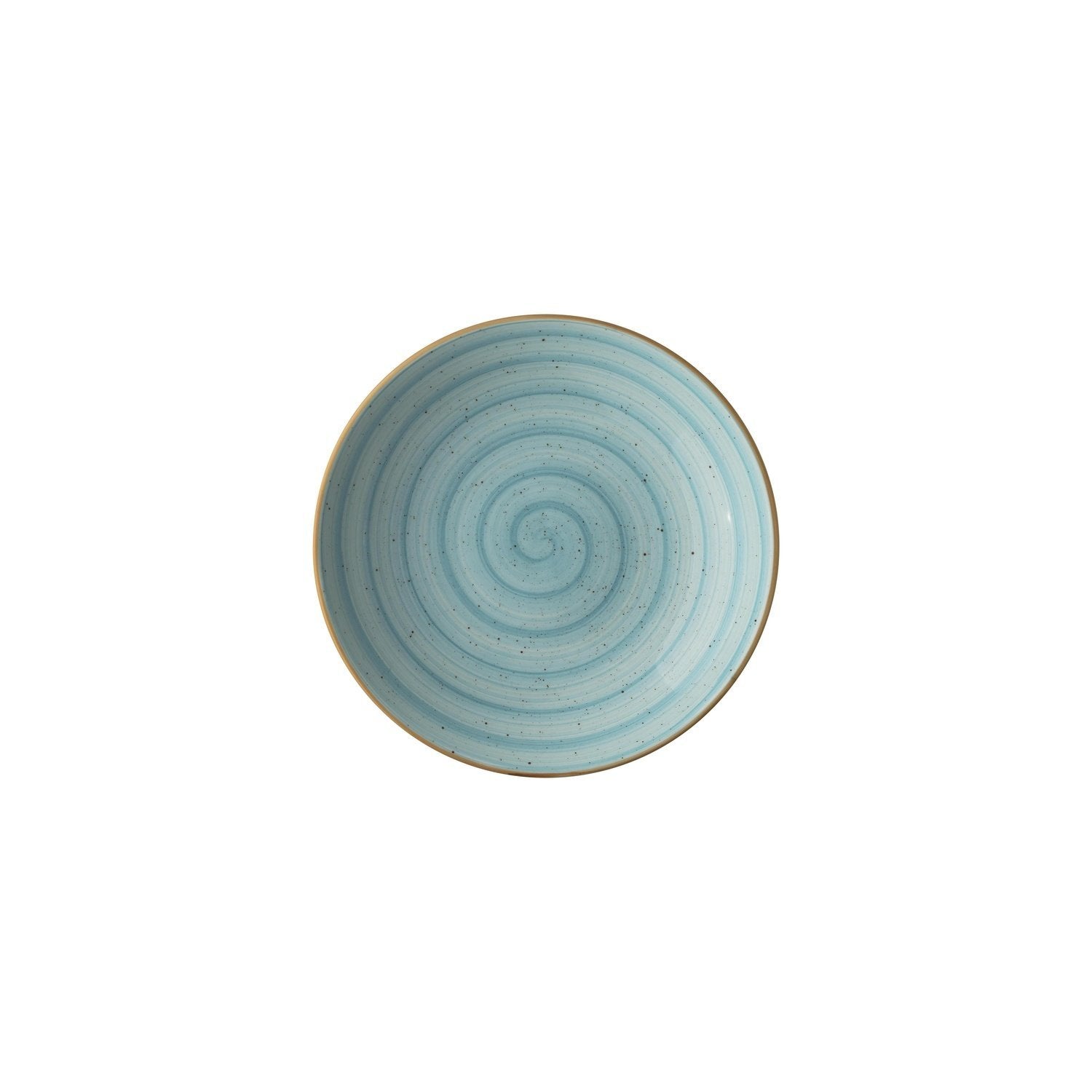 Aqua dia.9" h:2" 34 oz. Round Blue Vitrified Bowl