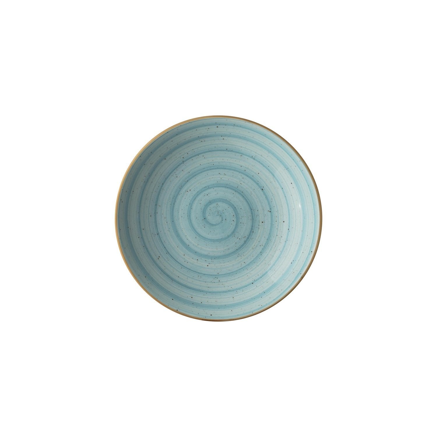 Aqua dia.10" h:2" 44 oz. Round Blue Vitrified Bowl