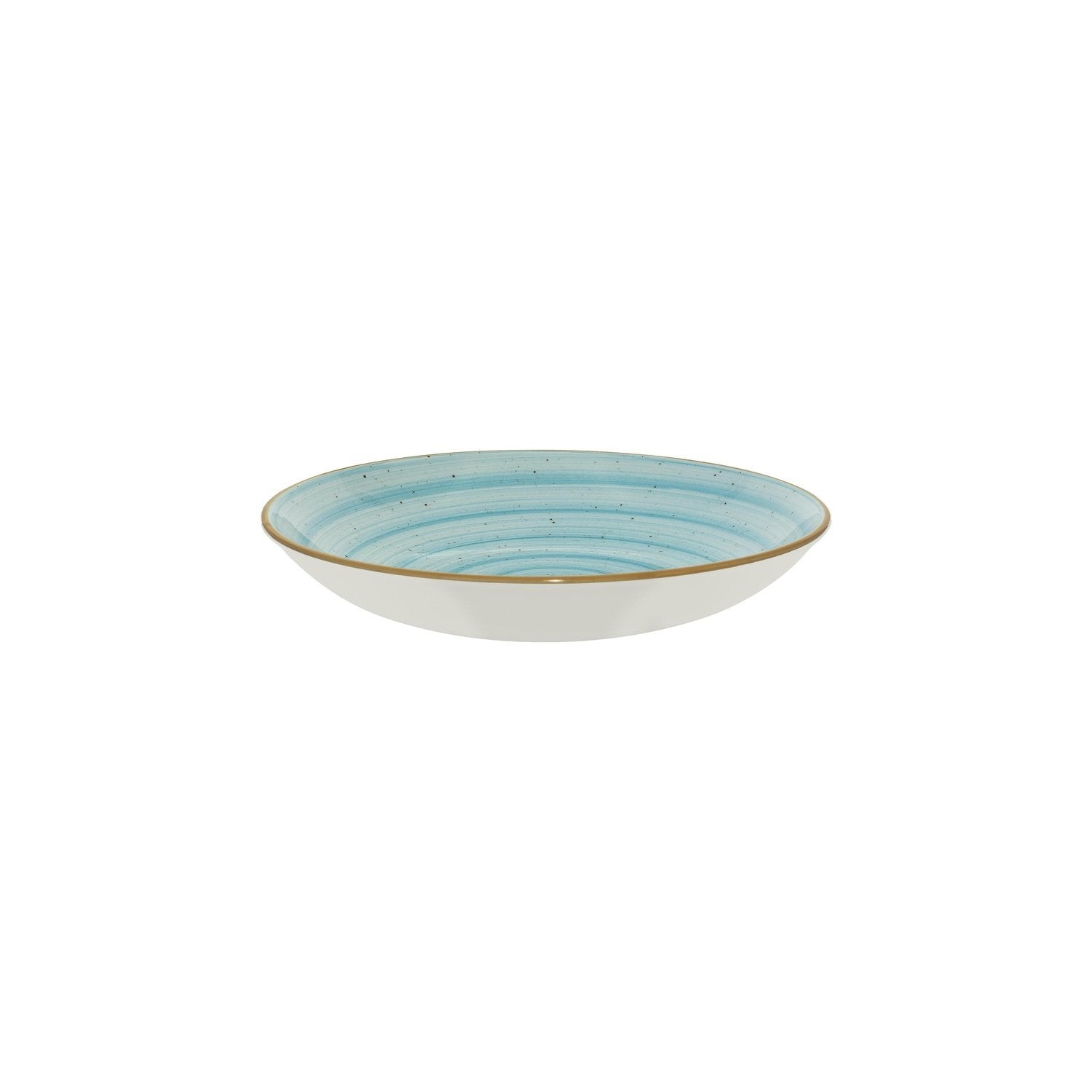 Aqua dia.11" h:2.5" 57 oz. Round Blue Vitrified Bowl