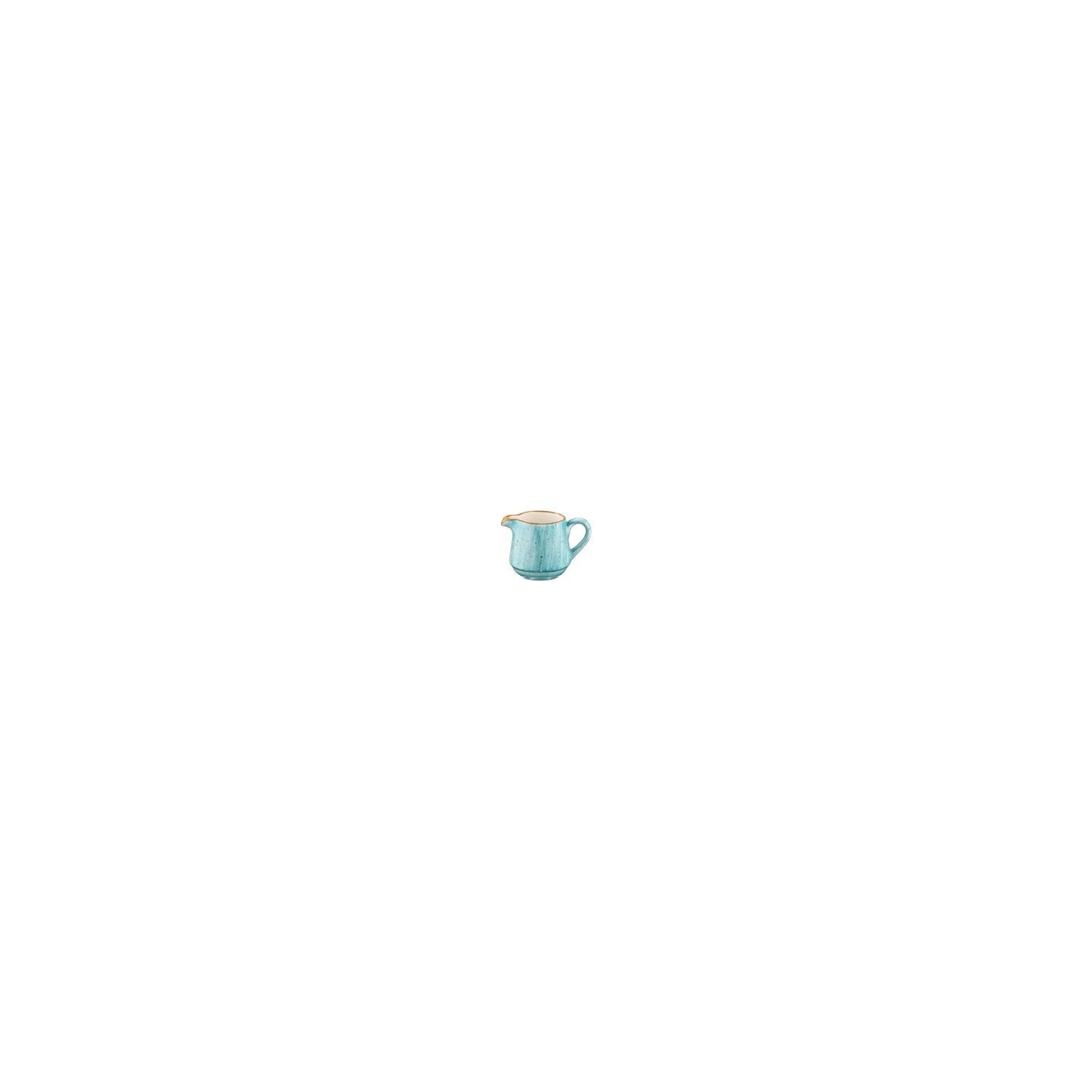 Aqua dia.1.75" h:2" 3 oz. Round Blue Vitrified Creamer