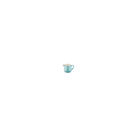Aqua dia.1.75" h:2" 3 oz. Round Blue Vitrified Creamer