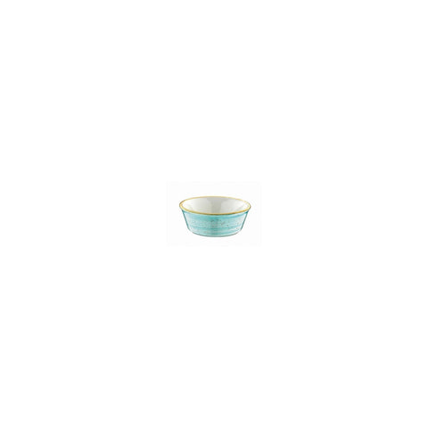 Aqua dia.4.75" h:1.75" 10 oz. Round Blue Vitrified Bowl