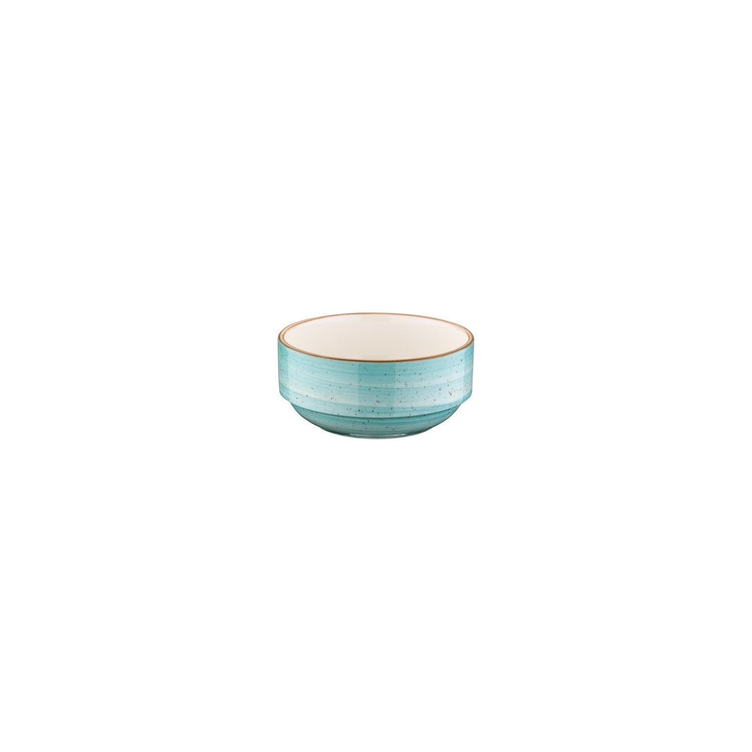 Aqua dia.5.5" h:2.5" 17 oz. Round Blue Vitrified Bowl