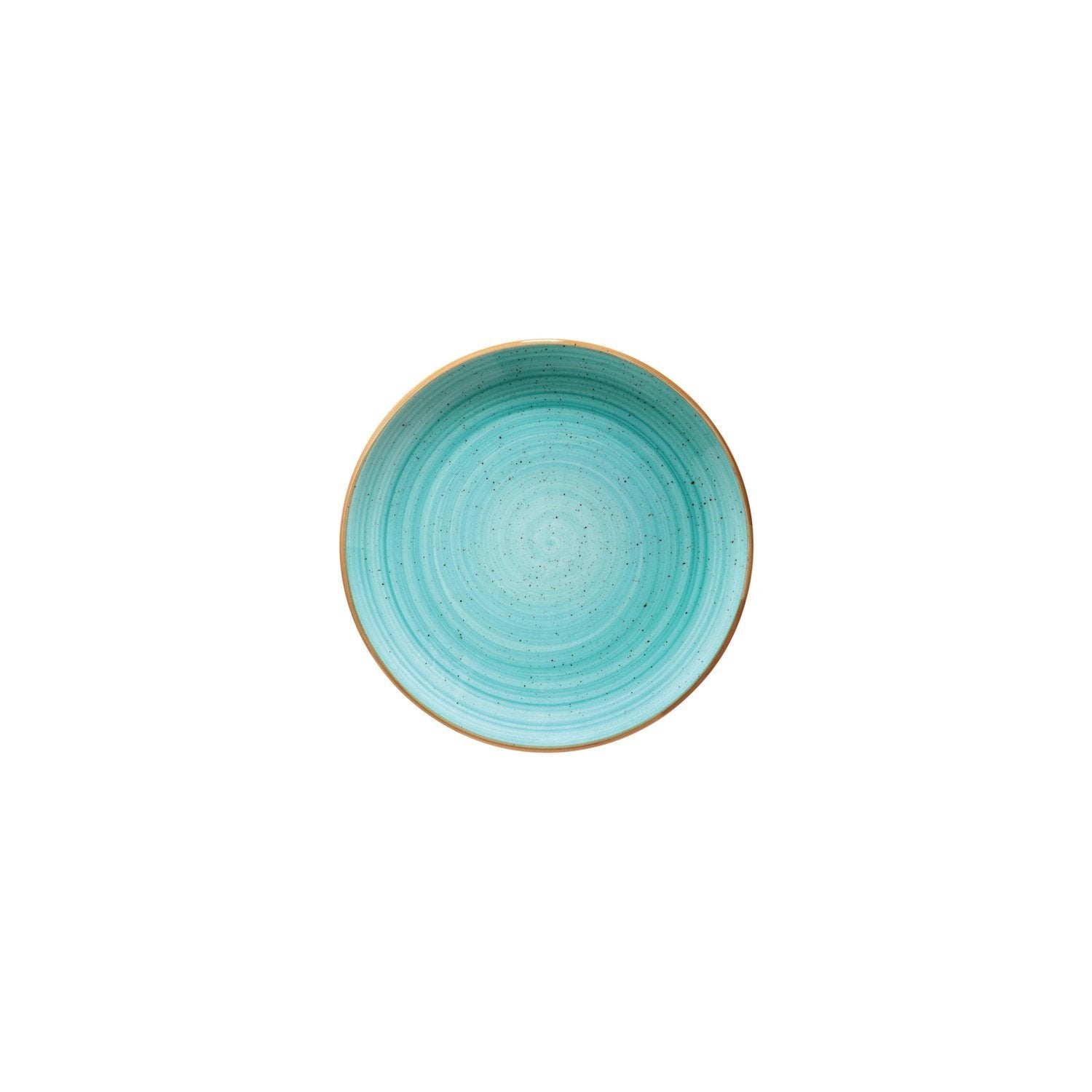 Aqua dia.8" h:1.5" 17 oz. Round Blue Vitrified Bowl