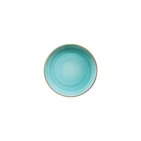 Aqua dia.8" h:1.5" 17 oz. Round Blue Vitrified Bowl