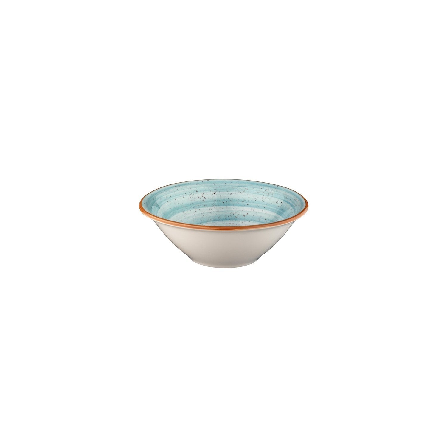 Aqua dia.8" h:2.5" 30 oz. Round Blue Vitrified Bowl