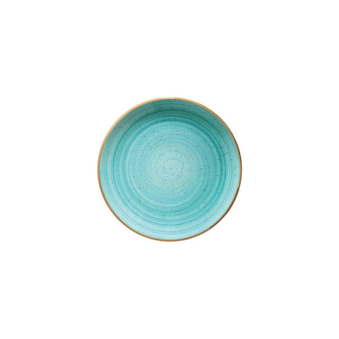Aqua dia.9" Round Blue Vitrified Plate