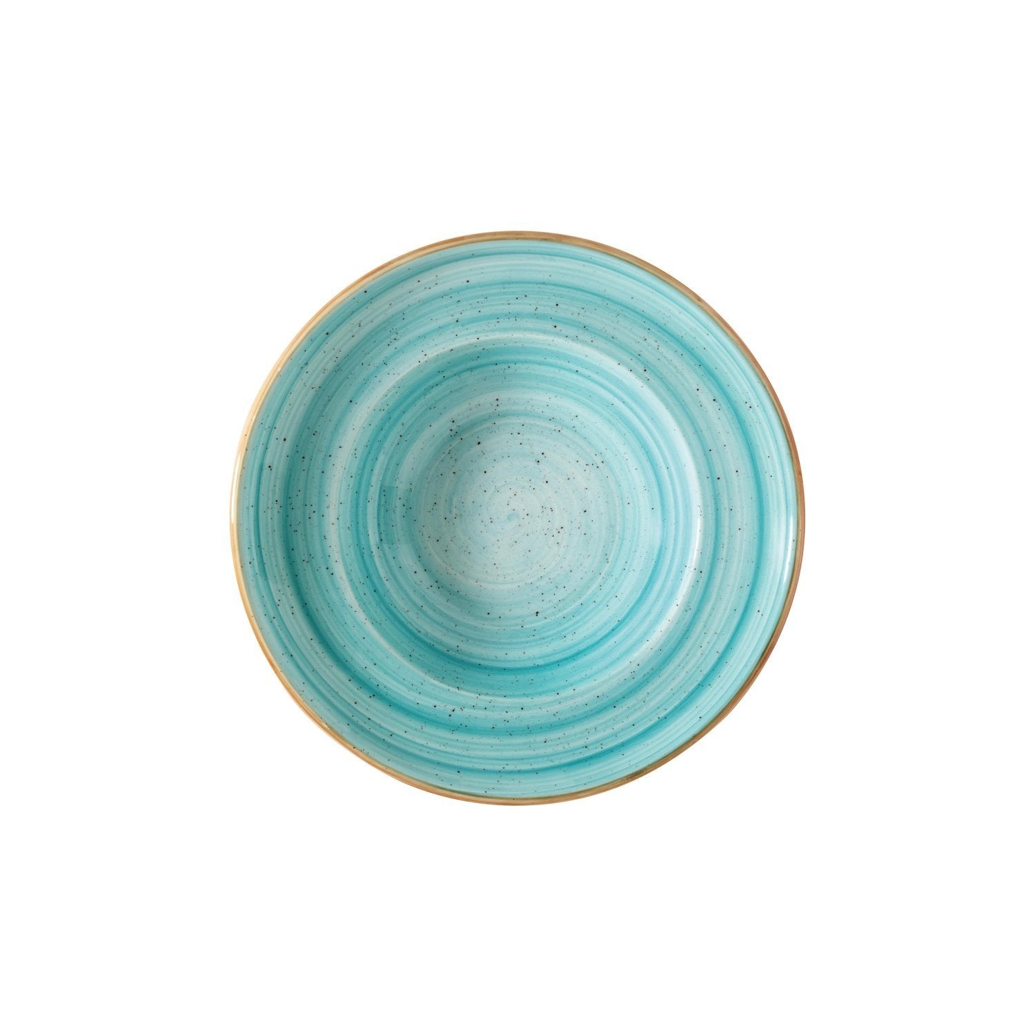 Aqua dia.11.75" h:2.5" 19 oz. Round Blue Vitrified Bowl