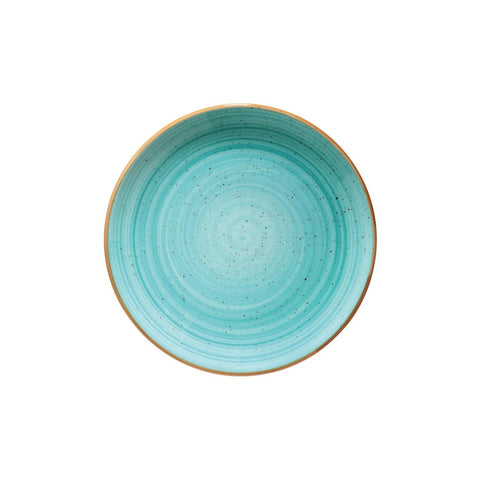 Aqua dia.12" Round Blue Vitrified Plate