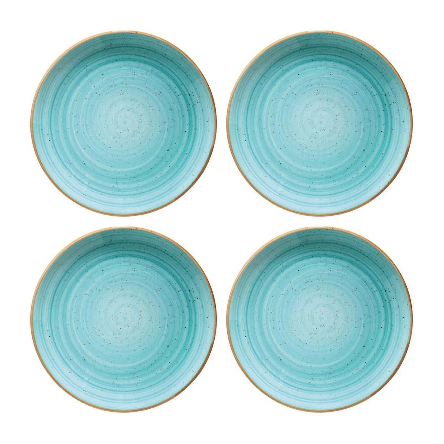 Bonna China Sea Blue dia.12"  Round Blue Porcelain Plate (Set of 4)