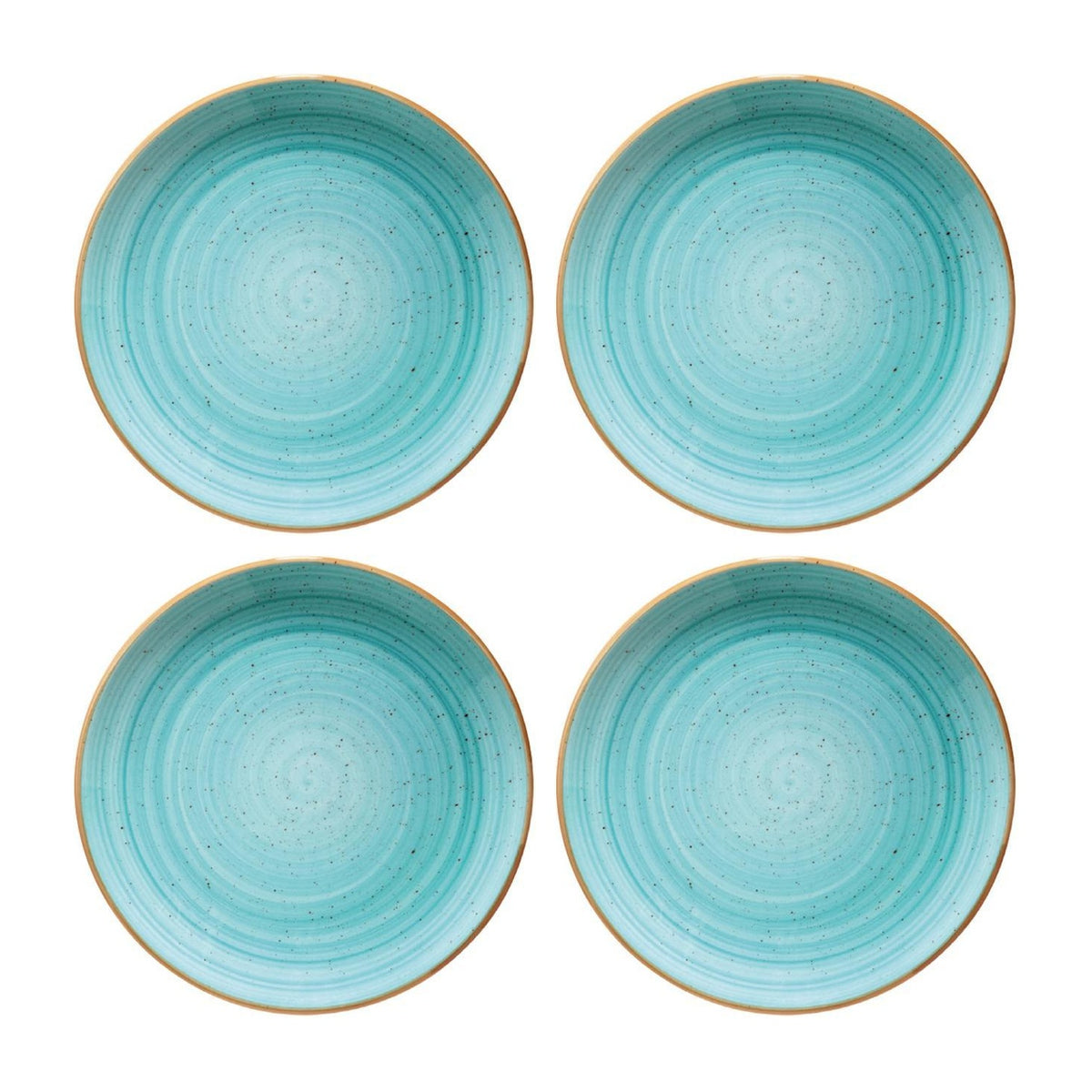 Bonna China Sea Blue dia.12"  Round Blue Porcelain Plate (Set of 4)