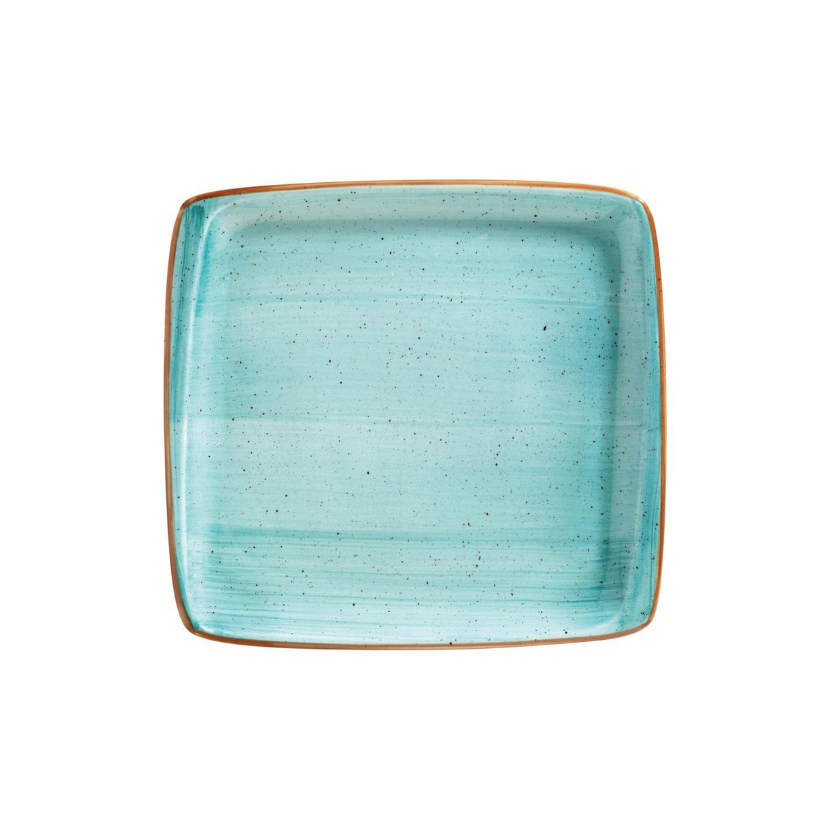 Aqua 12.75" x 12" x h:0.75" Square Blue Vitrified Platter (1 each)