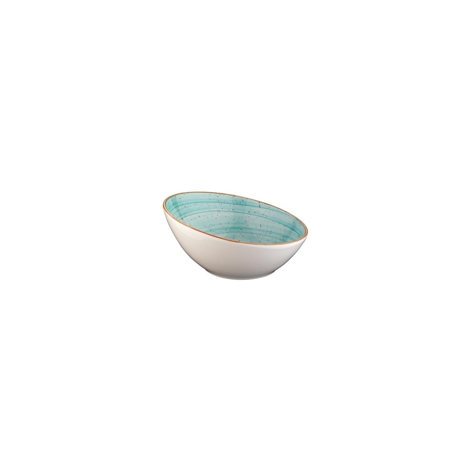Aqua dia.6.5" h:3" 12 oz. Round Blue Vitrified Bowl