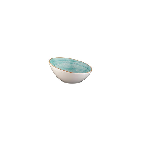 Aqua dia.6.5" h:3" 12 oz. Round Blue Vitrified Bowl