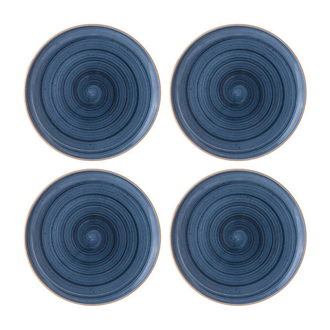 Bonna China Night Blue dia.12"  Round Blue Porcelain Plate (Set of 4)