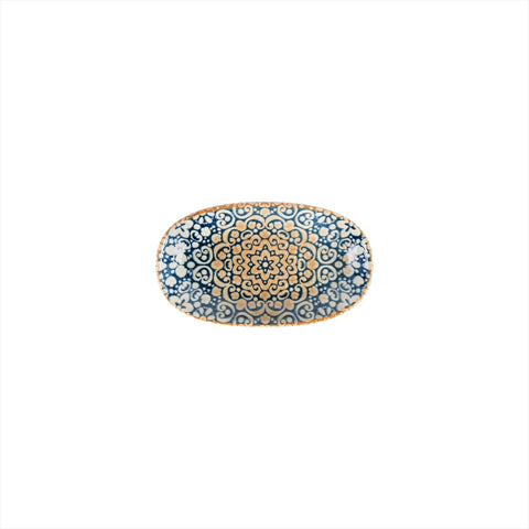 Bonna China Española 7.5" x 4.25" x h:1" Oval Decorated Porcelain Platter (Set of 2)